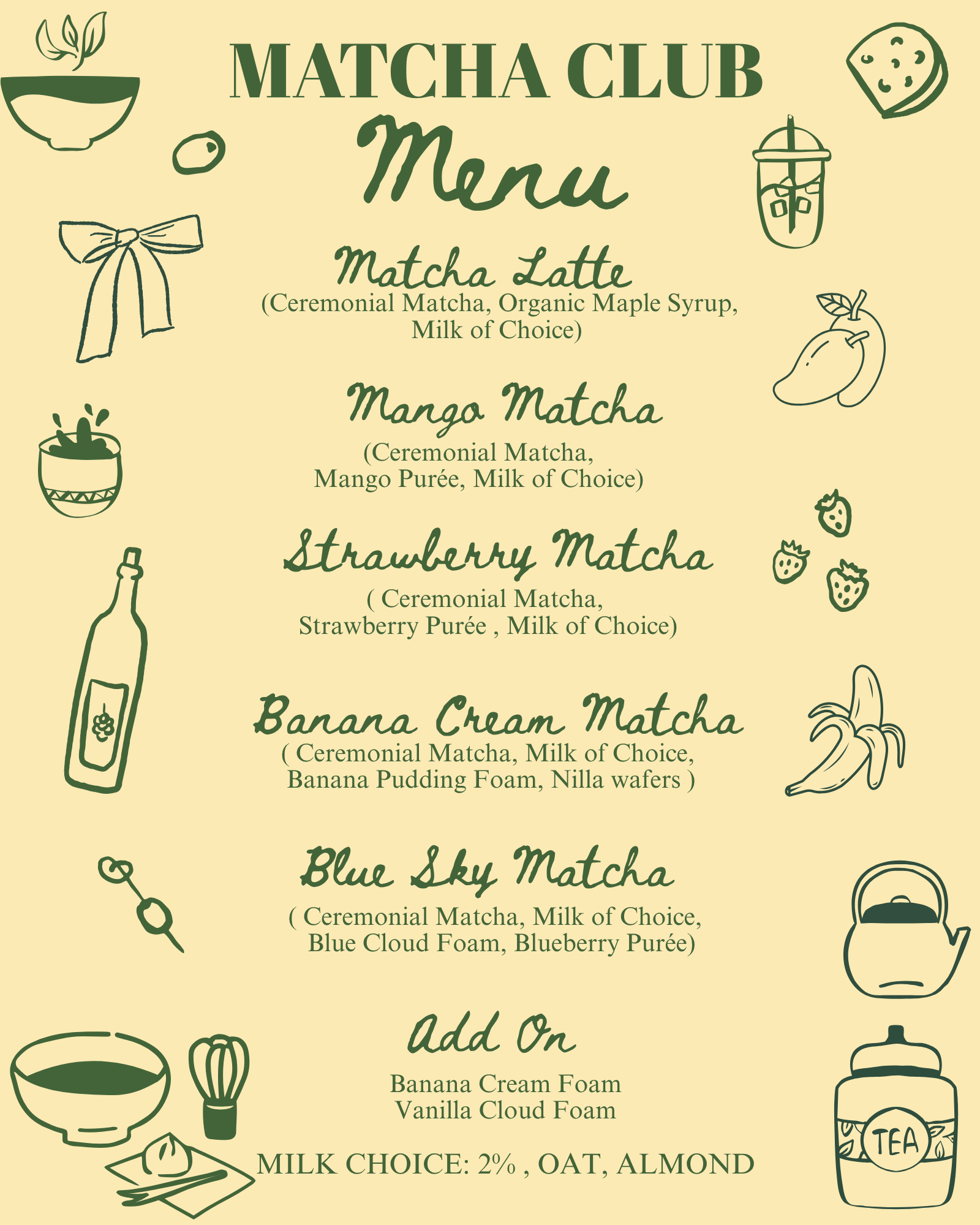 Our Menu